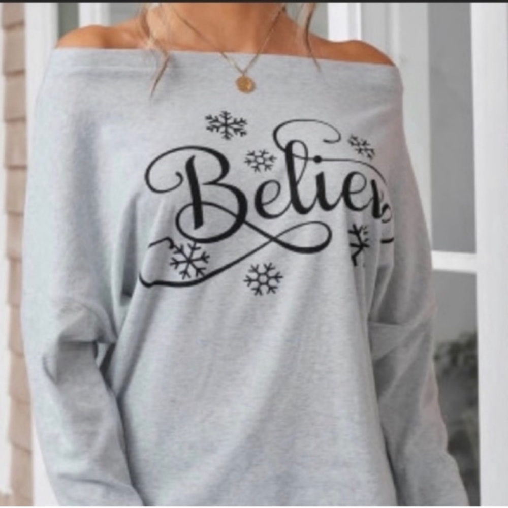 Boutique | Gray Inspirational Sweat Shirt